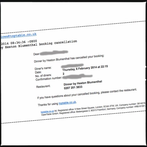 Mail Annulation Dinner London